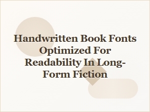 Handwritten Book Fonts for Readable Fiction